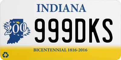 IN license plate 999DKS