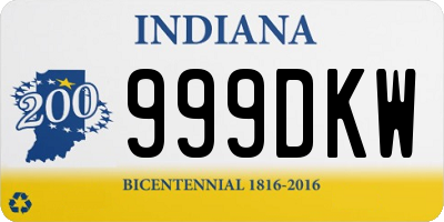IN license plate 999DKW