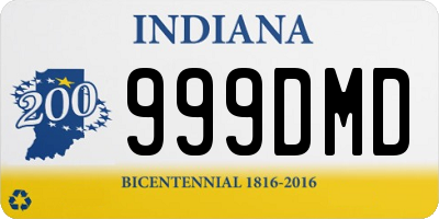 IN license plate 999DMD