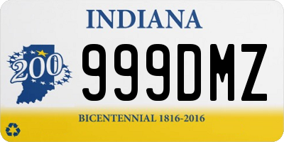 IN license plate 999DMZ