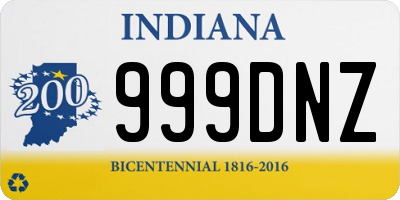 IN license plate 999DNZ