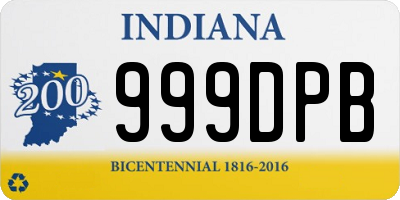 IN license plate 999DPB