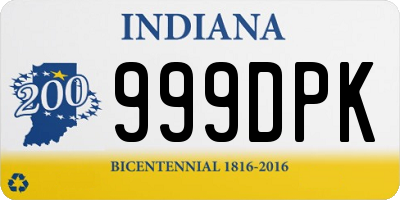 IN license plate 999DPK