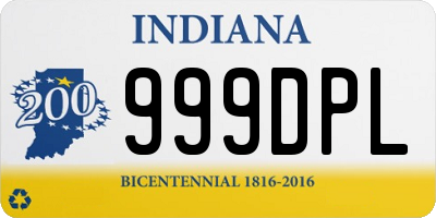 IN license plate 999DPL