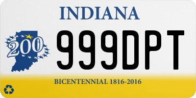 IN license plate 999DPT