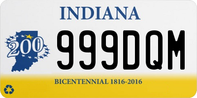 IN license plate 999DQM