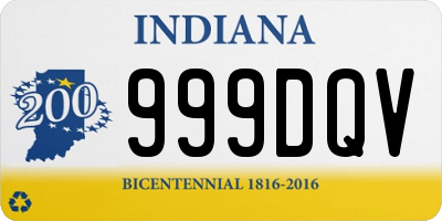 IN license plate 999DQV