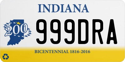 IN license plate 999DRA