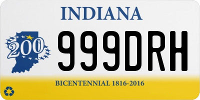 IN license plate 999DRH