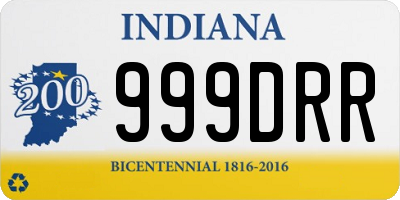 IN license plate 999DRR