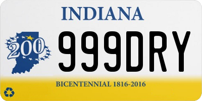 IN license plate 999DRY