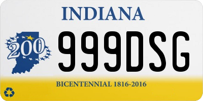 IN license plate 999DSG