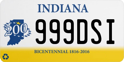 IN license plate 999DSI