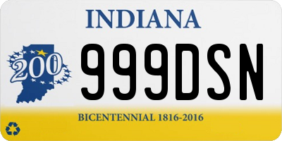 IN license plate 999DSN