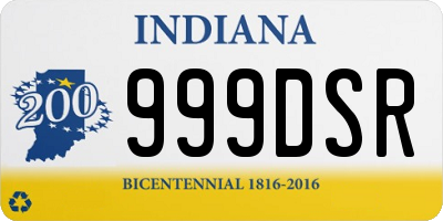 IN license plate 999DSR