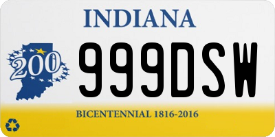IN license plate 999DSW