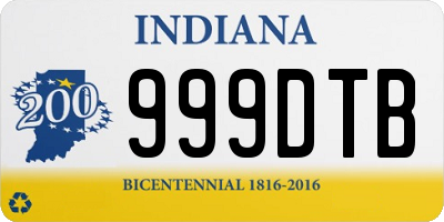 IN license plate 999DTB