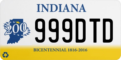 IN license plate 999DTD