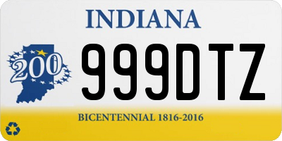 IN license plate 999DTZ