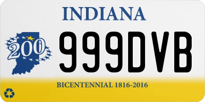 IN license plate 999DVB