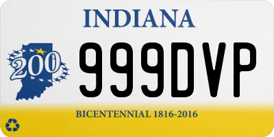 IN license plate 999DVP