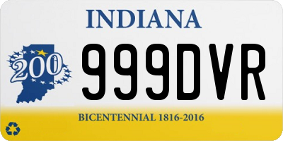 IN license plate 999DVR