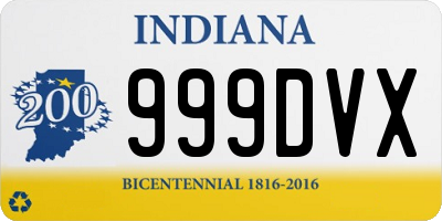 IN license plate 999DVX