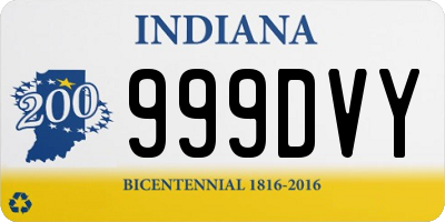 IN license plate 999DVY