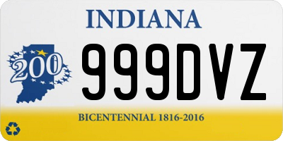 IN license plate 999DVZ