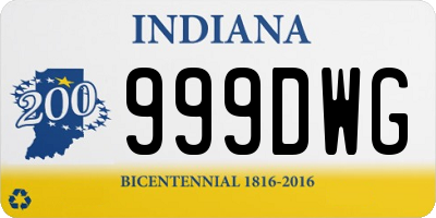 IN license plate 999DWG