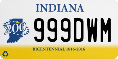 IN license plate 999DWM