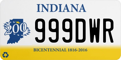 IN license plate 999DWR