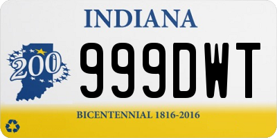 IN license plate 999DWT