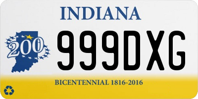 IN license plate 999DXG