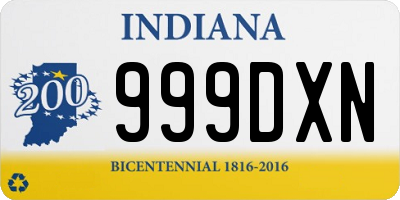 IN license plate 999DXN