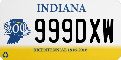 IN license plate 999DXW