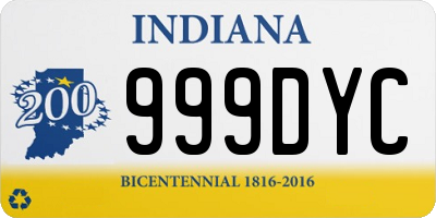 IN license plate 999DYC