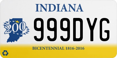 IN license plate 999DYG