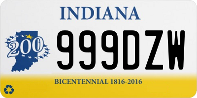 IN license plate 999DZW