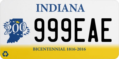 IN license plate 999EAE