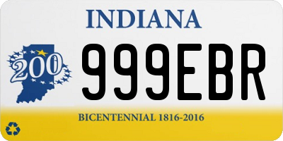 IN license plate 999EBR