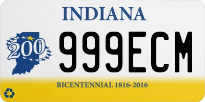 IN license plate 999ECM