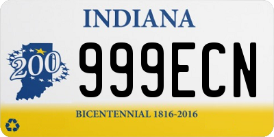 IN license plate 999ECN