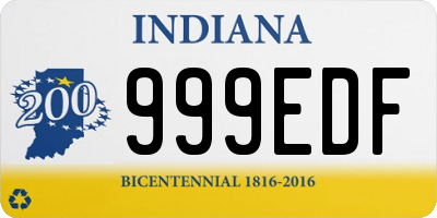 IN license plate 999EDF