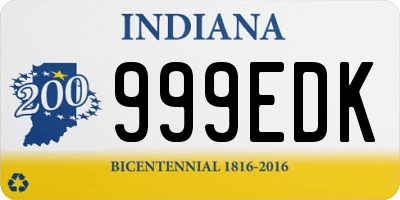 IN license plate 999EDK