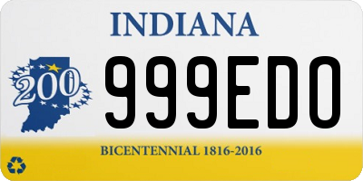 IN license plate 999EDO