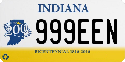 IN license plate 999EEN