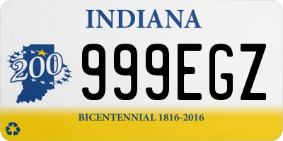 IN license plate 999EGZ