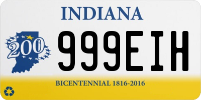 IN license plate 999EIH