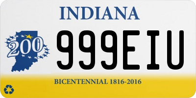 IN license plate 999EIU